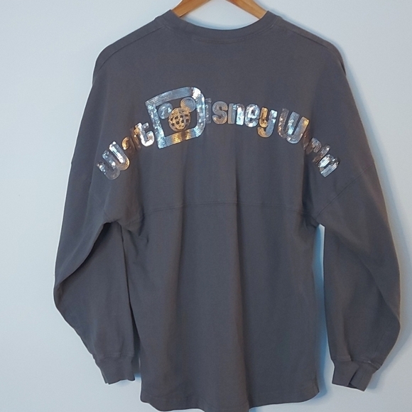 Walt Disney World Spirit Jersey, Gray with Sequins Graphic Size Small - Picture 3 of 6
